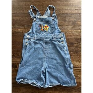 Disney Winnie The Pooh Vintage Overalls Kids S Blue Denim Tigger Embroidered